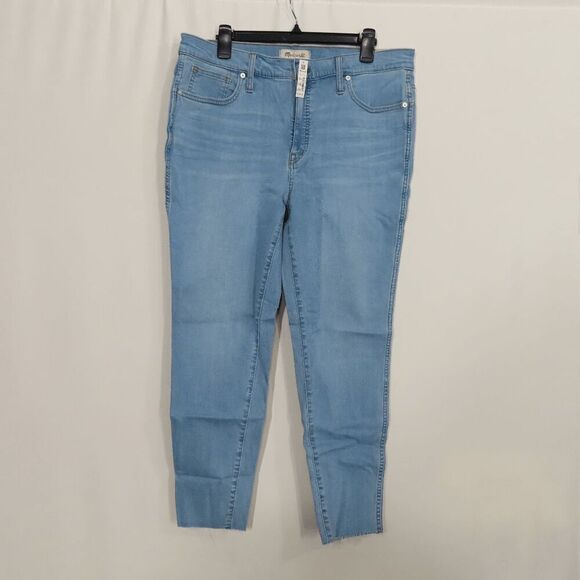 Madewell Light Blue 10" High Rise Skinny Crop Raw Hem Jeans W32